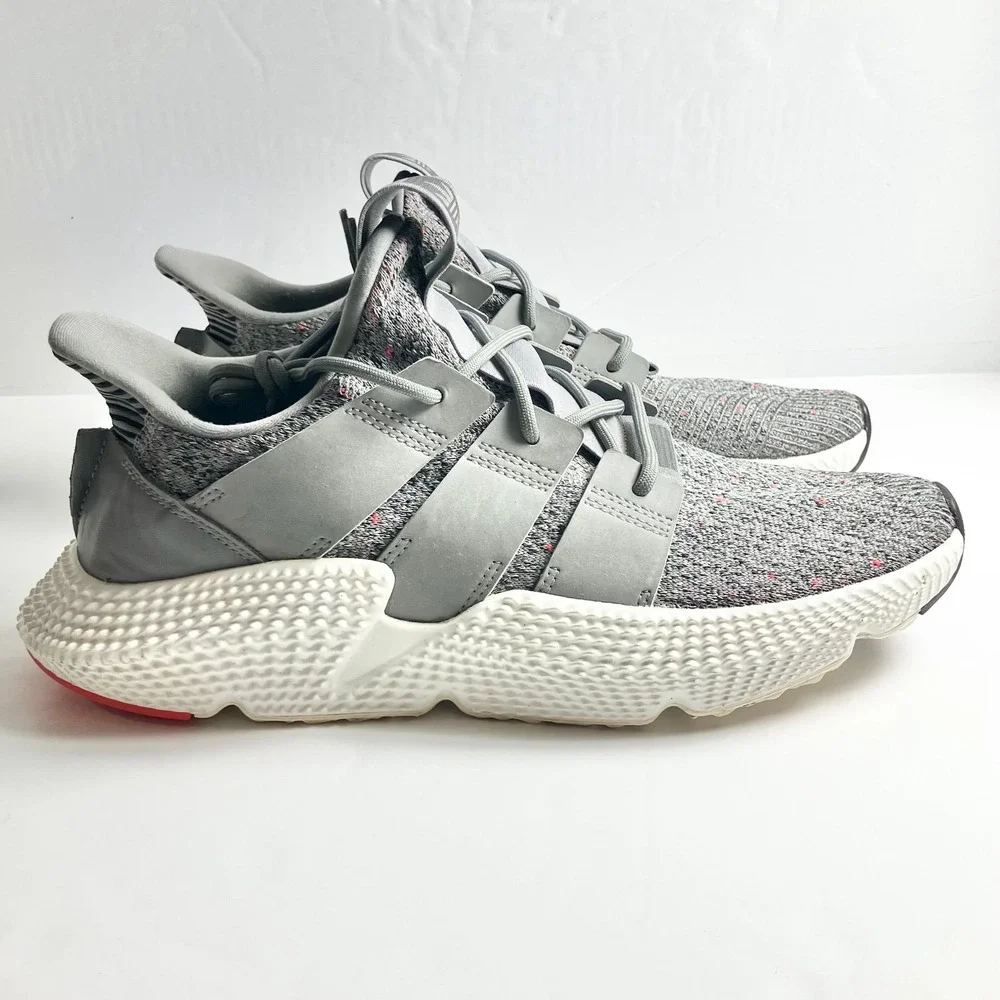Adidas Prophere Shoes Men's Size 10 Running Sneakers Gray White Solar Red CQ3023